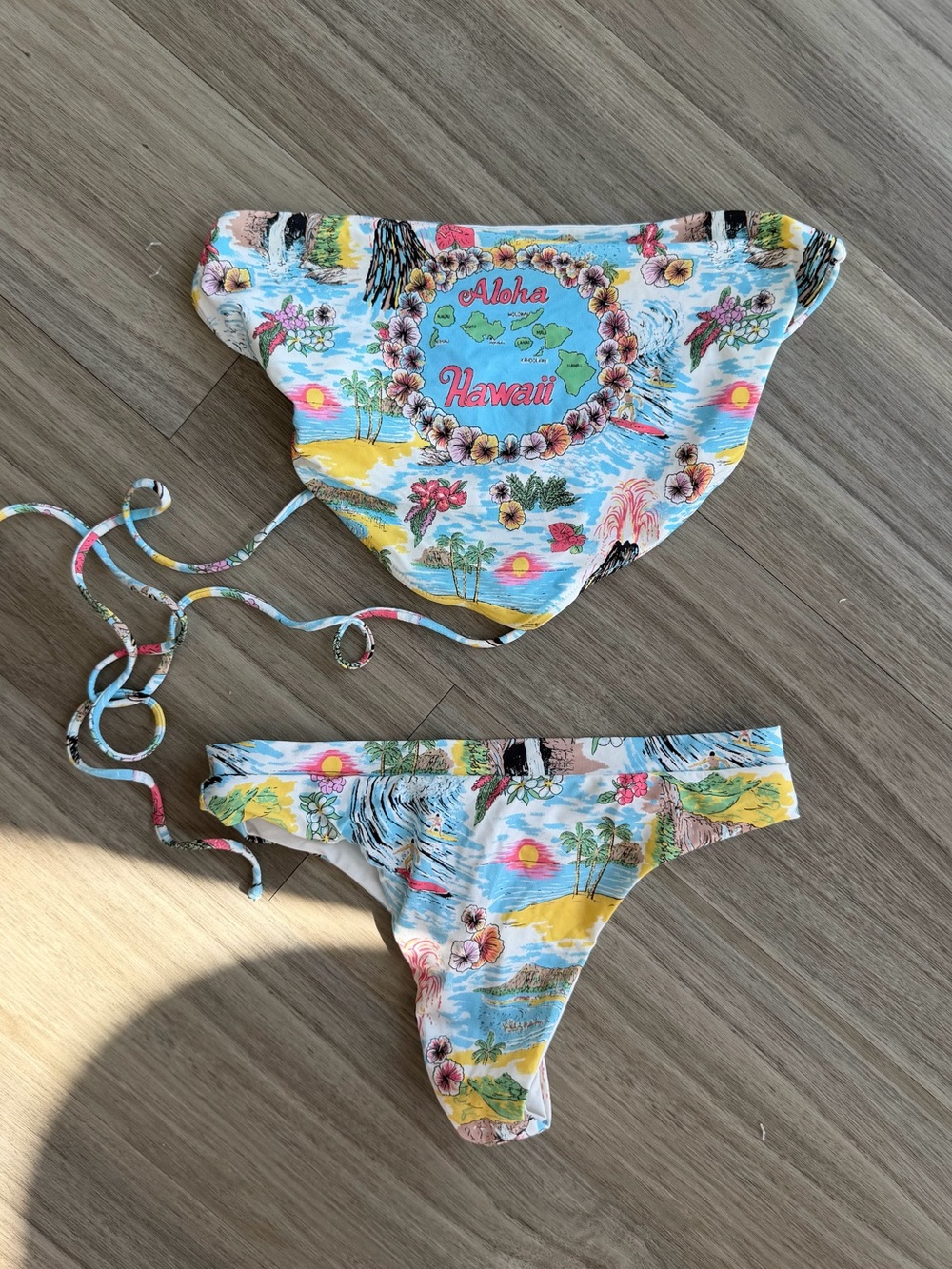 Frankie's Bikinis Hawaii Print Tankini